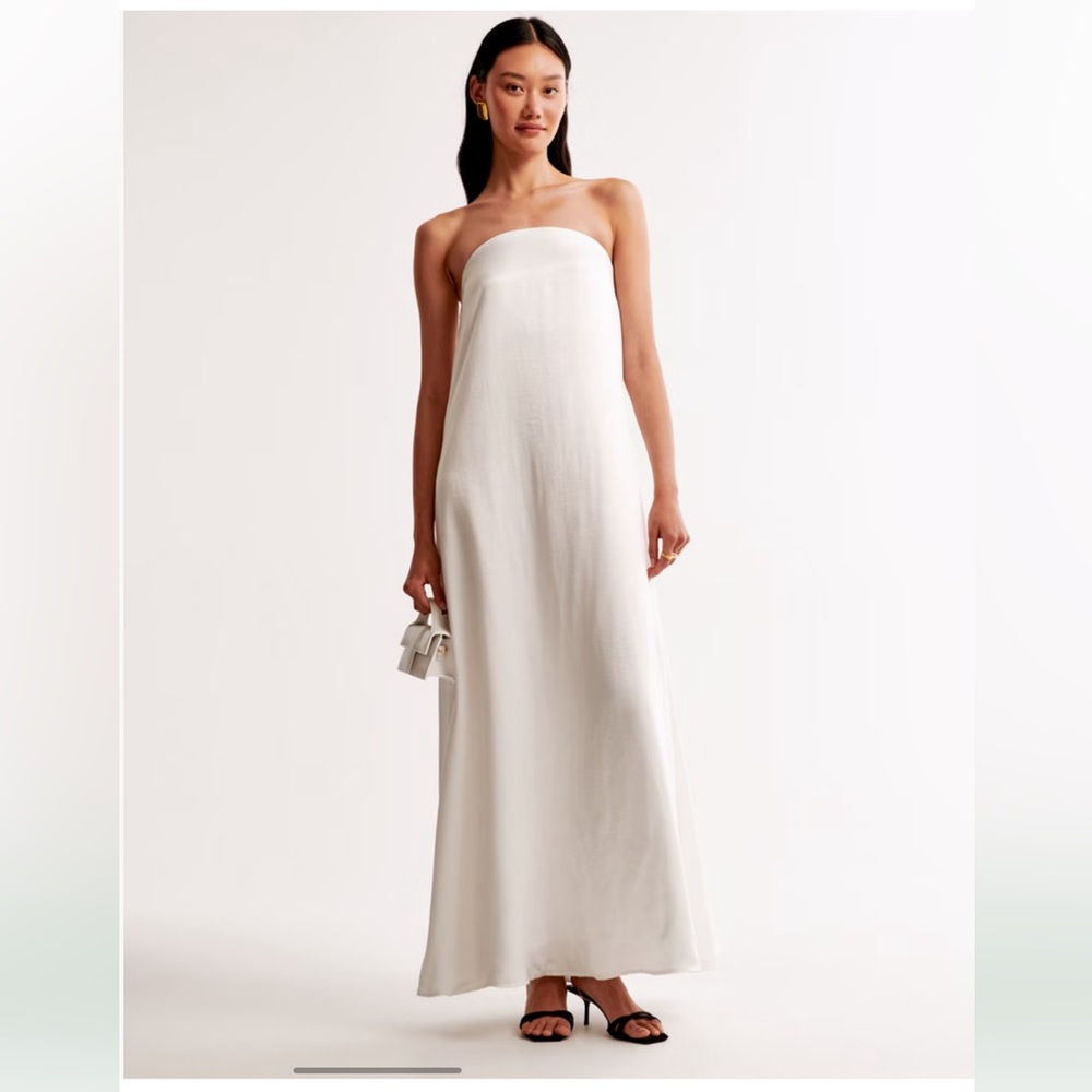 Abercrombie & Fitch Strapless Trapeze Maxi Dress